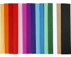 Creotime Crêpepapier 250 X 50 Cm 15 Stuks Multicolor
