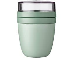 Mepal Lunchpot Ellipse - 500 ml - Yoghurt en Muesli beker to go - Geschikt voor vriezer. magnetron en vaatwasser - Nordic sage
