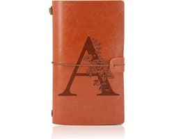 Dagboek - Notitieboek - Leren notitieboek - navulbaar reisdagboek - vintage dagboek voor vrouwen en mannen - gepersonaliseerd cadeau voor mama - papa - school - vriend - leraar - zussen - collega's - A6
