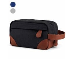 VeryGoods™ Toilettas Heren Grand - Toiletzak met Haak 4.5L - Waterafstotend & Georganiseerd - Reis Toilettassen Mannen & Dames - Jongen - Zwart