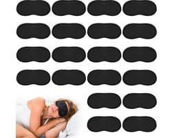 20 stuks zijden slaapmasker blinddoek - dames heren - draagbare slaapbril reizen ploegenwerk - zwart Slaapmasker