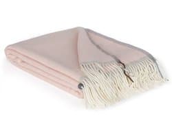 Most - Plaid Milano rosa orlo - 90% Merino wol, 10% Kasjmier wol - 140 x 200 cm - roze