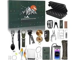 Namajunas - 2026 Adventskalender Met survivaltools - Met 24 Verrassingen - Holiday Surprise Gifts for Outdoor Enthusiasts Verrassende feestdagencadeaus voor buitenliefhebbers - Kerstspullen - Cadeaus voor mannen