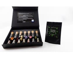 SuperMana Cadeaubox Happiness 7 Elixirs, thee, cadeau, thee kado, giftbox, high tea, thee proeverij, tea tasting, geschenkverpakking, valentijn