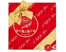 Lindt LINDOR Melkchocolade bonbons Kerstgeschenkdoos 287 gram - Chocolade Cadeau - Kerstcadeau