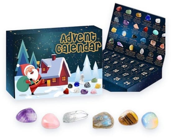 Adventskalender Kinderen 2026 – 24 Echte Edelstenen & Mineralen – Incl. Gratis Stenengids (e-book) – Educatief Kerstcadeau voor Jongens en Meisjes