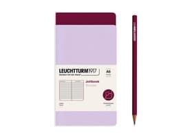 Leuchtturm1917 Double A6 Jottbook ruled Lilac / Port Red (set van 2)