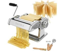 Tavola - Pastamachine + Pasta droogrek - Pasta maker - Pasta maken - Ravioli maken - RVS - Housewarming cadeau