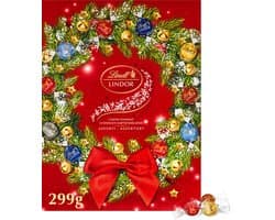 Lindt LINDOR Chocolade Adventskalender 2026 - Bonbons gemengd 299gr - 24 premium chocolade bonbons - Aftellen tot Kerst - Kerstcadeau - Chocolade cadeau voor mannen en vrouwen