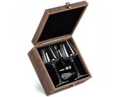 Cooking Life® Wijn Cadeau Set - Wijnglazen met Kelnersmes - Wijnopener - Wijnstopper en Druppelvanger