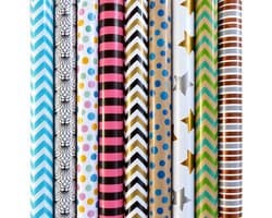 Assortiment cadeaupapier inpakpapier CH3 - 200 x 70 cm - 5 rollen