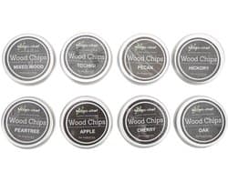 Dailygoods- Rookchips Set - 8 Stuks Appelhout/Hickory/Eik/Beuk/Kers - Smokerbox voor Verbeterde Smaak - Rookhout Snippers - Cocktail Smoker Kit - Schitterende Rokerige Aroma's