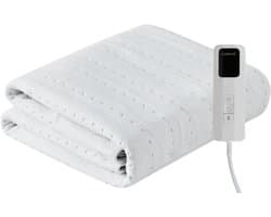 Comfeur Elektrische onderdeken 190x80 cm - Elektrisch deken - Warmte deken - 5 Timer-settings - 9 Warmtestanden - Hele Oppervlak Verwarmd - Incl. Matrasbanden