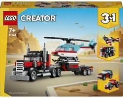 LEGO 31146 Creator 3in1 Truck met helikopter Speelgoed Auto en Vliegtuig Set