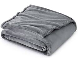 Travelhawk Fleece Deken - 150x200 cm - Voor Bank, Slaapkamer & Woonkamer - Fluffy Fleece Deken & Fleece Plaid - Grijs
