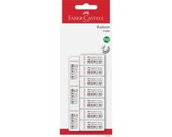 Faber-Castell gum - set van 10 stuks - afmetingen 42x19x12mm - wit - FC-188530