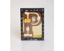 Luxe Gedecoreerde Melk Chocolade Letter W - 240 Gram