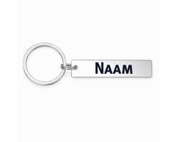 Gepersonaliseerde Sleutelhanger Met Eigen Naam | RVS | Zilverkleurig | Geschenk | Cadeau | Gepersonaliseerd