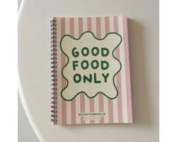 WeLikeToLove Receptenboek invulboek - Recepten - Receptenboekje - Kookboek zelf invullen - Keukencadeau - Cadeau vrouw - A5
