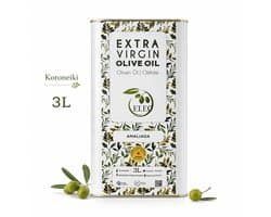ELEO Olijfolie 3 liter Extra Vierge Amaliada – Zuurgraad <0,5% – 100% Koroneiki – Eerste Koude Persing – Delicaat & Rijk aan Antioxidanten – Internationale Medaille Winnaar