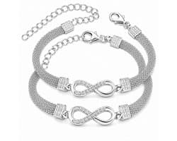 EmmyRovi Infinity Armbandjes Set van 2 – Vriendschapsarmbanden Dames – Cadeau voor Beste Vriendin