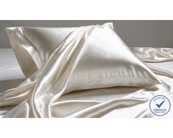 Perista - Premium zijden kussensloop - 60x70cm - 100% moerbeizijde - hoogste kwaliteit zijde - Wit - goed voor huid en haar! -