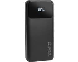 Nuvance Powerbank 20000 mAh - 22.5W Snellader - Usb, Usb-C & Micro Usb - Universeel - Incl. 22.5W Snellaadkabel - Gadgets - Reis Powerbanks