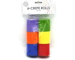 6 Crêpe papier rollen 10m