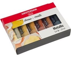 Amsterdam Standard Series acrylverf metallic set | 6 × 20 ml