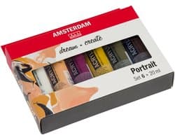 Amsterdam Standard Series acrylverf portret set | 6 × 20 ml