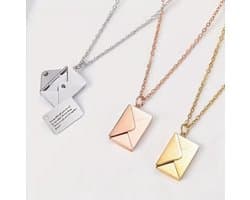 [Gepersonaliseerd] Gepersonaliseerde ketting, een dame met een gepersonaliseerde envelop, verjaardag, jubileum, kerst, Valentijnsdag cadeaus voor moeder, vrouw en vriendin