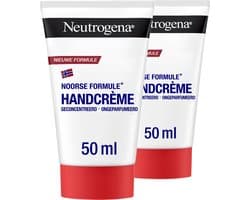 Neutrogena handcrème ongeparfumeerd - Noorse formule - voedende en beschermende handcrèms - handcrème droge en beschadigde handen - 2 x 50 ml