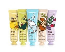 Miyueleni® 'I'm' Creamy Serie- Handcrème Cadeauset - 5 x 30g - Avocado, Melk, Shea Butter & Honing - Intens Voedend - Voor Droge Handen - 5-pack