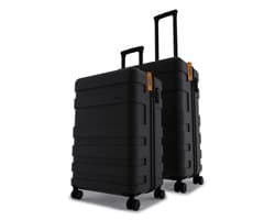 Kofferset - 143L - Trolleyset TSA 2-delig - Handbagage en groot - Norix Onyx Black