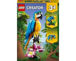 LEGO Creator 3in1 Exotische Papegaai - Kikker - Vis Dieren Speelgoed Set voor Kinderen - 31136