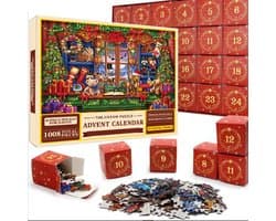 Aftellen naar Kerstmis Puzzel, Kerstpuzzels 2025, Puzzel 2025 Kerst Adventskalender Speelgoed - Kerstman Laarzen Gemaakt van Karton voor Kerstmis, Verjaardag en Kinderdag