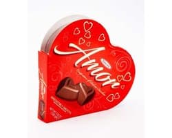 Amor Tayas Hazelnut Aroma Hartvormige Geschenk Chocolade 100 g – Luxe Hartdoos met Hazelnootchocolade – Perfect Cadeau voor Liefde & Speciale Momenten -Kalp Kutulu Hediyelik Çikolata - Hazelnut Flavored Heart-Shaped Gift Chocolate 100 g