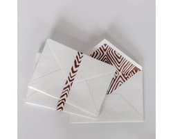 Wolk van liefde - Briefpapier set - 10 brieven en 10 enveloppen - Duurzaam handgemaakt katoenpapier - Rood/bruin