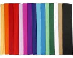 Crêpepapier assorti 15 kleuren