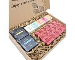 Shampoobars - Verwenbox Zeep, Thee & Chocolade - Bodybar proefpakket - 2 Thee - Chocolade reep