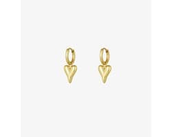 oorbellen met hartjes - Yehwang - Oorbellen dames - Gouden oorbellen - Stainless Steel - Waterproof - Goud/Gold - Kerst cadeau - Kerst sieraden - Sinterklaas cadeau - Moederdag - Valentijn - op = op laatste voorraad