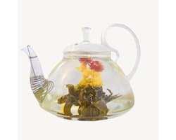 Theecy Bloementhee Love at the First Sight – Luxe Cadeauset met 6 Handgemaakte Bloeiende Theebloemen van Groene Thee met Jasmijn & Perzikaroma’s – Romantische Blooming Tea voor Cadeaus, Theeliefhebbers & Ontspannende Theerituelen