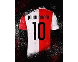 Voetbal Poster - Gepersonaliseerd met jouw naam - Voetbal Shirt Poster - A2+ Formaat 43,2 x 61 cm - Een uniek voetbal cadeau