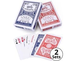 Boncy® Hoge Kwaliteit Speelkaarten - 2 Sets - Rood & Blauw Kaartspel - Plastic Coated Kaarten - Spelkaarten Pokerkaarten - Playing Cards voor Poker of Drankspel Volwassenen