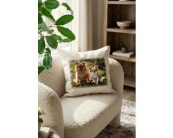 Gepersonaliseerd Fotokussen 40x40 cm – Polylinnen – Handgemaakt – Eigen Foto – Uniek Cadeau