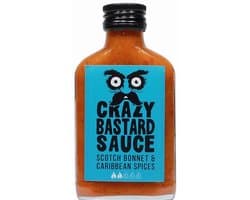 Crazy Bastard Sauce - Scotch Bonnet & Caribbean Spices Hot Sauce 100ml