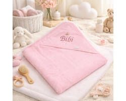 Kraamcadeaus - Hawsaz.nl cadeau - Badcape 1 stuk - Baby handdoek - Badcape met naam - Babyverzorging - Geboortecadeau - Bad en douche - Met naam - Gepersonaliseerd - Babycadeau met naam - Badcape - genderneutraal baby cadeau - Tweeling cadeau