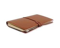 Peter Pauper Notitieboek - Voyager - Leder cover - Nutmeg - met koordsluiting - 12x20 cm