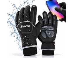 Valero Waterdichte handschoenen Maat M – Winterhandschoenen -Heren & Dames – Warm, Winddicht & Touchscreen – Antislip Grip – Perfect voor Fietsen, Skiën & Outdoor
